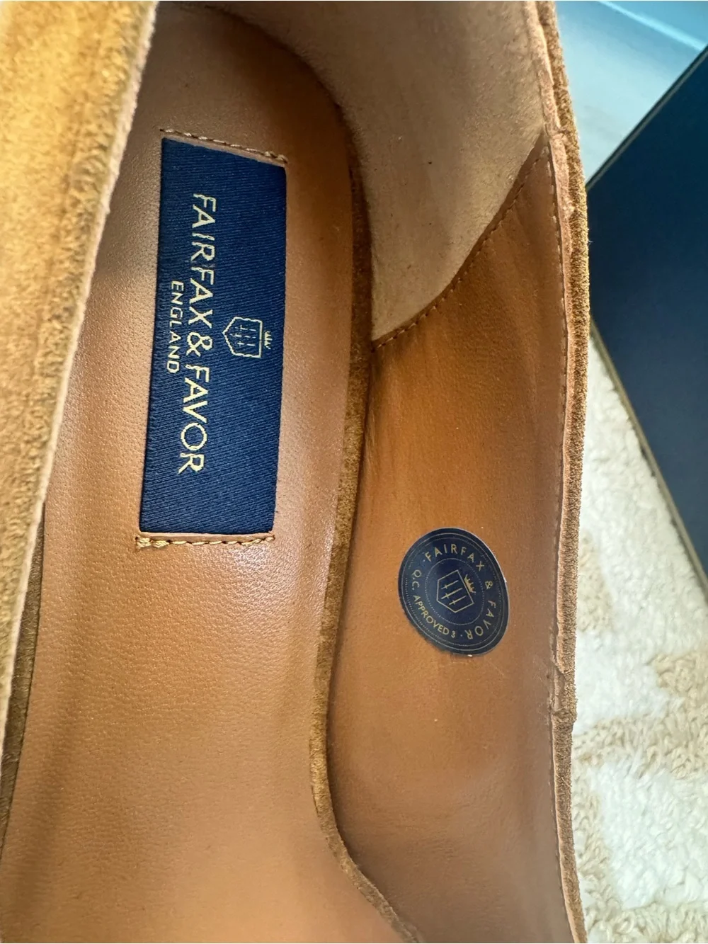 Fairfax & Favor Chantilly Heel Tan Suede